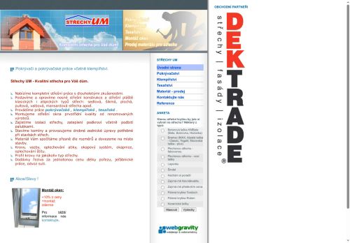 Zobrazit webové stránky Střechy UM