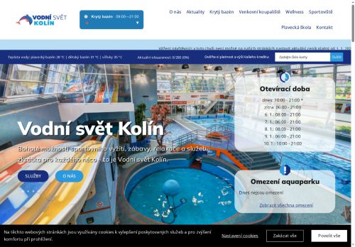 Zobrazit webové stránky Vodní svět Kolín