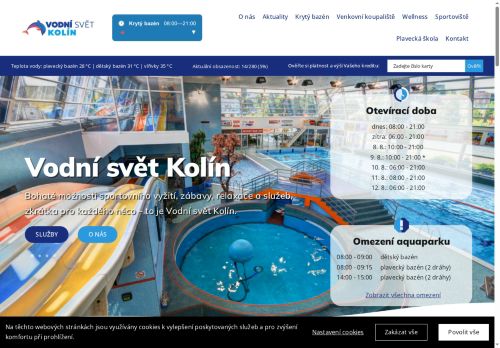 Zobrazit webové stránky Vodní svět Kolín