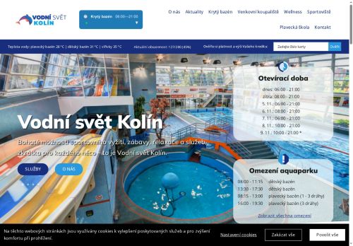 Zobrazit webové stránky Vodní svět Kolín