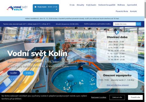 Zobrazit webové stránky Vodní svět Kolín