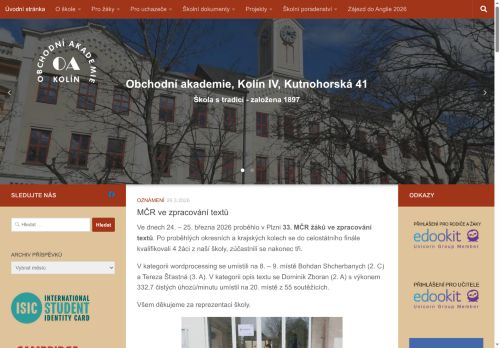 Zobrazit webové stránky Obchodní akademie Kolín