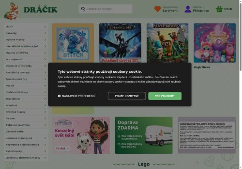 Zobrazit webové stránky Dráčik