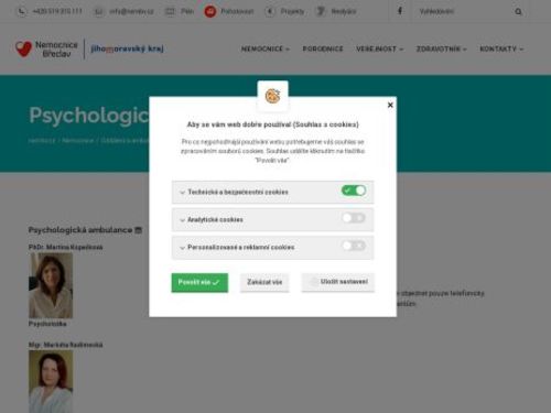 Psychologická ambulance Nemocnice Břeclav - PhDr. Martina Kopečková, Mgr. Markéta Radimecká