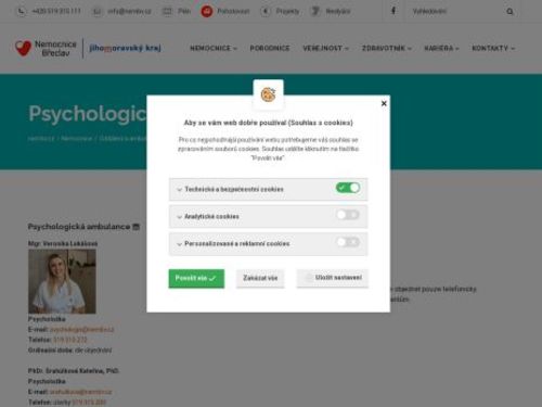 Psychologická ambulance Nemocnice Břeclav - PhDr. Martina Kopečková, Mgr. Markéta Radimecká