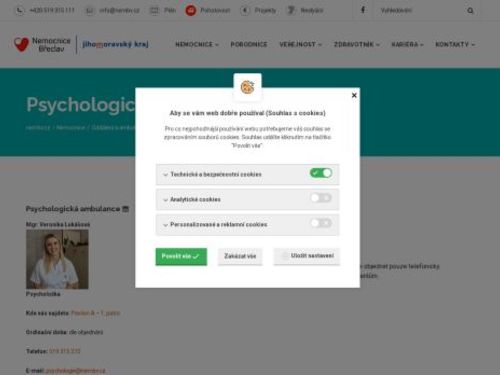 Psychologická ambulance Nemocnice Břeclav - PhDr. Martina Kopečková, Mgr. Markéta Radimecká