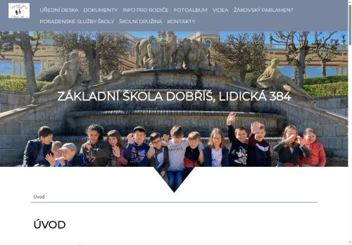 Webové stránky Základní škola Dobříš, Lidická 384, Dobříš