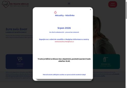 Zobrazit webové stránky Praktický lékař pro dospělé MK PRAKTIK Břeclav - MUDr. Laura Vallová
