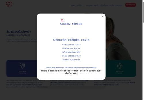 Zobrazit webové stránky Praktický lékař pro dospělé MK PRAKTIK Břeclav - MUDr. Laura Vallová