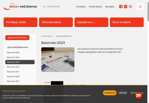 Zobrazit webové stránky Zpravodaj Bakovsko