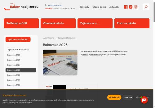 Zobrazit webové stránky Zpravodaj Bakovsko