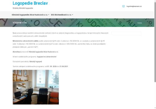 Zobrazit webové stránky Klinická logopedie - Mgr. Alice Hudcová