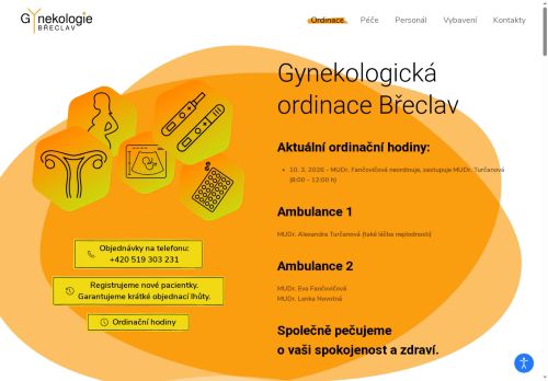 Zobrazit webové stránky Gynekologie Břeclav, s.r.o. - MUDr. Eva Fančovicová