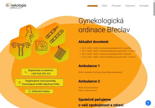 Zobrazit webové stránky Gynekologie Břeclav, s.r.o. - MUDr. Eva Fančovicová