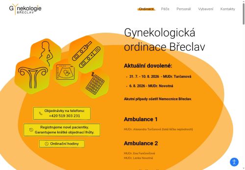 Zobrazit webové stránky Gynekologie Břeclav, s.r.o. - MUDr. Eva Fančovicová