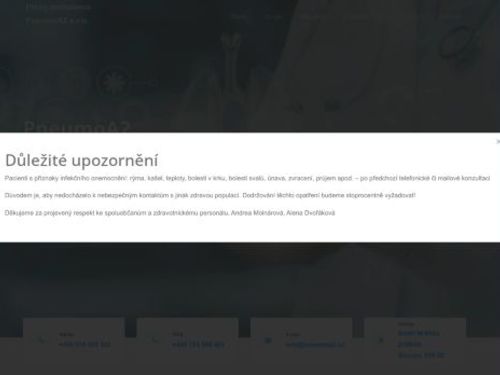 Plicní ambulance PneumoA2 - MUDr. Alena Dvořáková, MUDr. Andrea Molnárová
