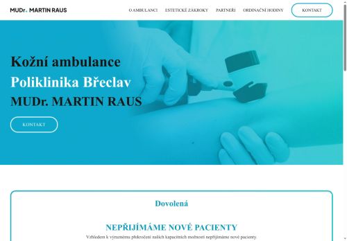 Zobrazit webové stránky Kožní ambulance - MUDr. Martin Raus