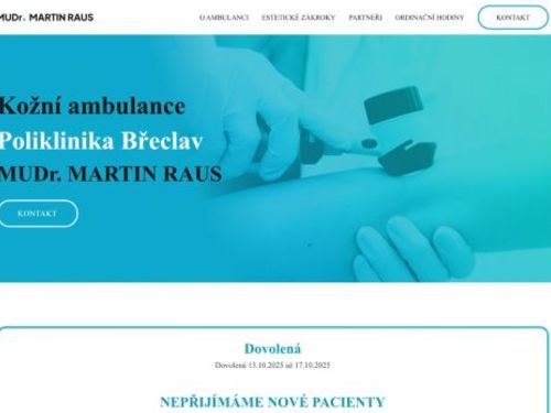 Kožní ambulance - MUDr. Martin Raus