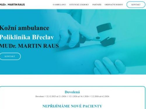 Kožní ambulance - MUDr. Martin Raus