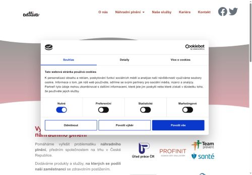 Webové stránky Enttiva s.r.o., Praha