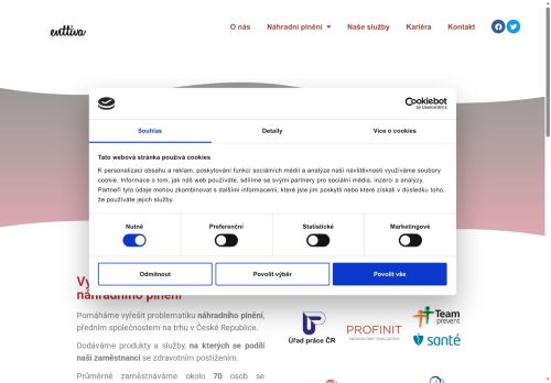 Webové stránky Enttiva s.r.o., Praha