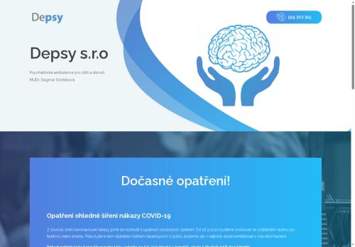 Zobrazit webové stránky Psychiatrická ambulance pro děti a dorost Depsy s.r.o. - MUDr. Dagmar Stehlíková