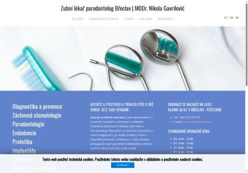 Zobrazit webové stránky Zubní lékař a parodontolog - MDDr. Nikola Gavrilovič