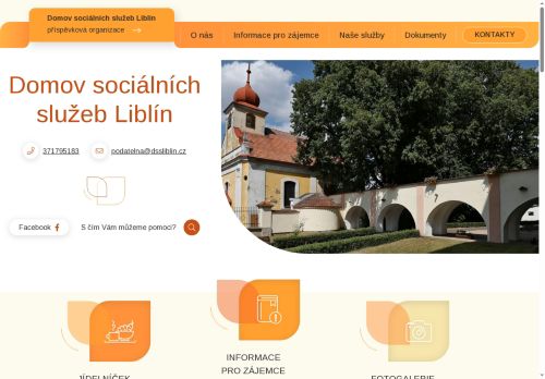 Webové stránky Domov sociálních služeb Liblín, příspěvková organizace, Liblín