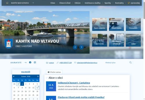 Zobrazit webové stránky Obecní úřad Kamýk nad Vltavou