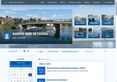 Zobrazit webové stránky Obecní úřad Kamýk nad Vltavou