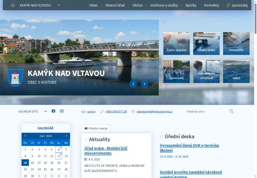 Zobrazit webové stránky Obecní úřad Kamýk nad Vltavou