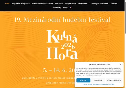 Zobrazit webové stránky Mezinárodní hudební festival Kutná Hora