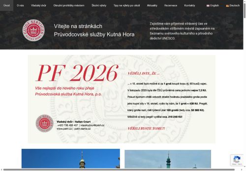 Zobrazit webové stránky Průvodcovské služby Kutná Hora
