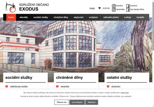 Webové stránky Sdružení občanů EXODUS, z.s., Třemošná