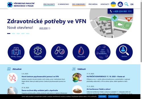Všeobecná fakultní nemocnice v Praze nabízí práci na pozici Adiktologové v obci Praha