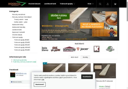 Webové stránky WOODmix s.r.o., Jiřice