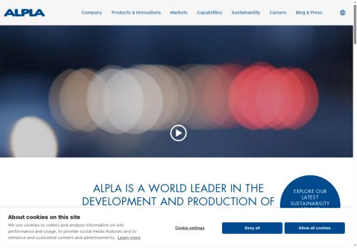 ALPLA, spol. s r.o. nabízí práci na pozici Balič/ka ve výrobě m/ž v obci Bystřice