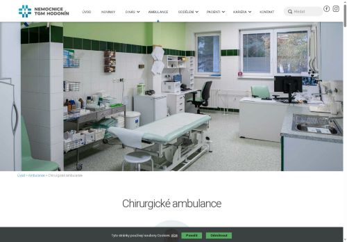 Zobrazit webové stránky Gastroenterologická a onkologická poradna, poradna pro chirurgickou léčbu morbidní obezity - Nemocnice TGM Hodonín