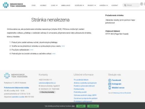 Lékařská služba první pomoci pro děti (LSPP) - Nemocnice TGM Hodonín