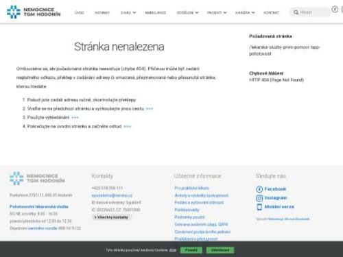 Lékařská služba první pomoci pro dospělé (LSPP) - Nemocnice TGM Hodonín