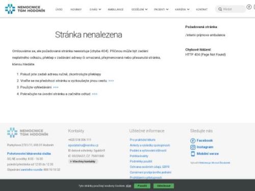 Interní a příjmová ambulance - Nemocnice TGM Hodonín