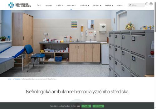 Zobrazit webové stránky Nefrologická ambulance hemodialyzačního střediska - Nemocnice TGM Hodonín