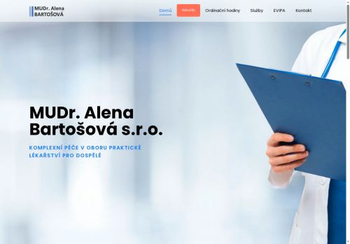 Zobrazit webové stránky Praktický lékař pro dospělé - MUDr. Alena Bartošová