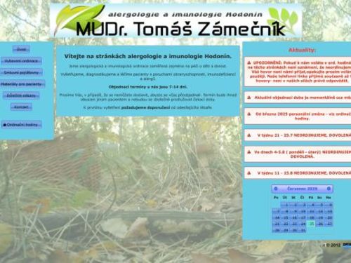 Alergologie a imunologie - MUDr. Tomáš Zámečník