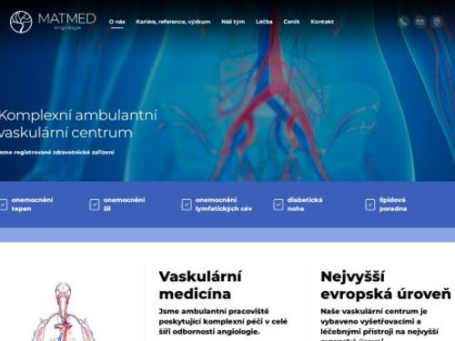 Angiologie MATMED s.r.o. - MUDr. Jiří Matuška, MUDr. Hana Jankovičková, MUDr. Ján Šenitko