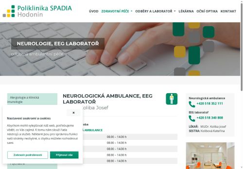 Zobrazit webové stránky Neurologická ambulance a EEG laboratoř - MUDr. Josef Koliba