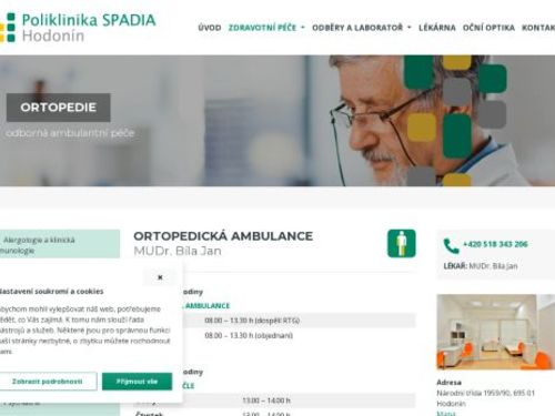 Ortopedická ambulance - MUDr. Jan Bíla