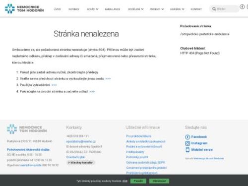 Ortopedicko – protetická ambulance Nemocnice TGM Hodonín