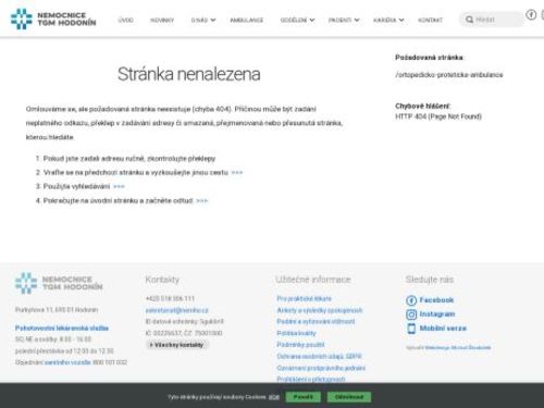 Ortopedicko – protetická ambulance Nemocnice TGM Hodonín
