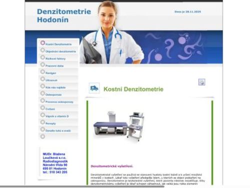 Rentgen, ultrazvuk, denzitometrie Poliklinika SPADIA Hodonín - MUDr. Blažena Loučková